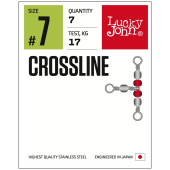 Вертлюги трехстор. с бусин. LJ Pro Series CROSLINE 007 7шт. Вертлюги трехстор. с бусин. LJ Pro Series CROSLINE 007 7шт.