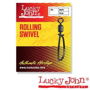Вертлюги c застеж. Lucky John ROLLING AND CONVENIENT 006 10шт.