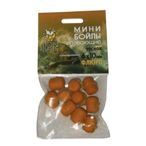 Мини бойлы плавающие Lion Baits ФЛЮРО на резинке 