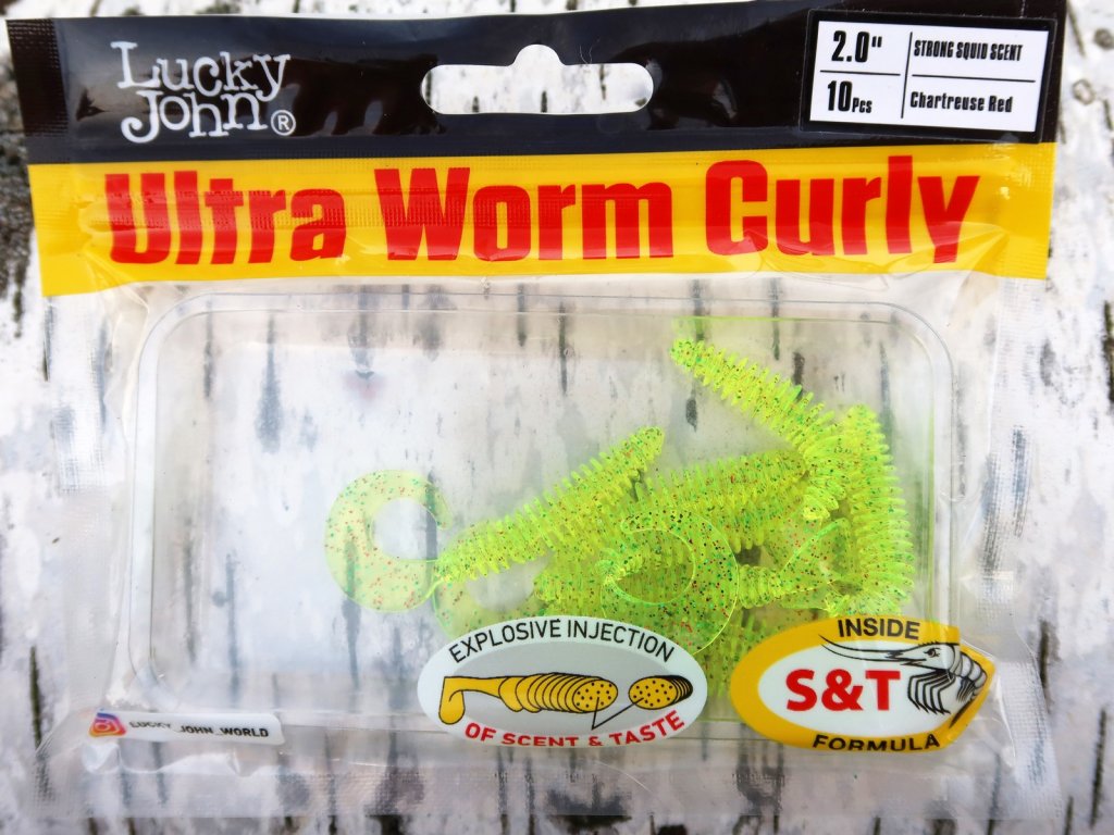 Упаковка съедобной резины Lucky John Ultra Worm Curly