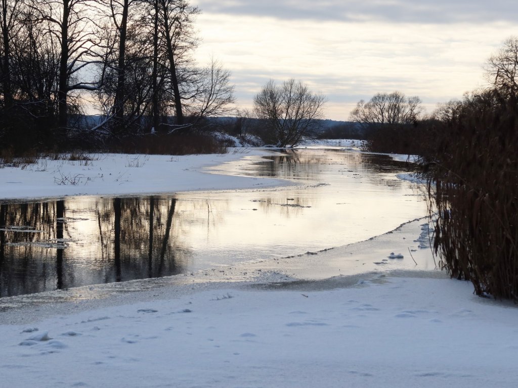 Река зимой не замёрзла