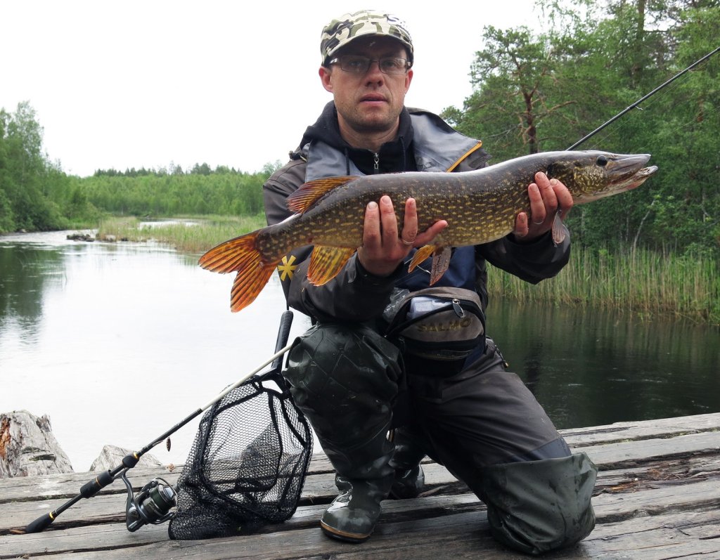 Щука на карельской реке Щука на карельской реке