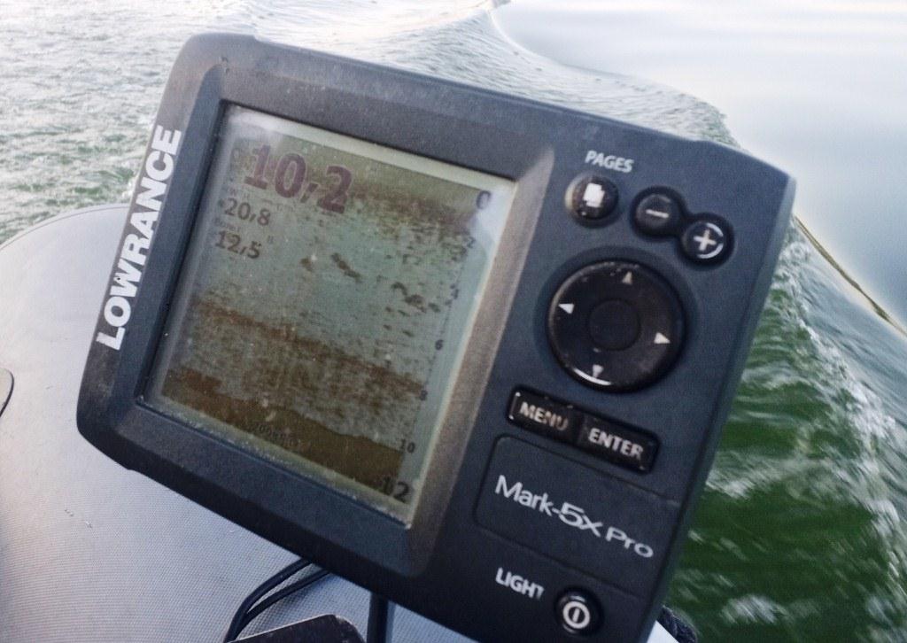 Показания глубины на эхалоте