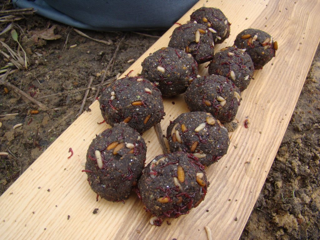 Подготовленные шары прикормки