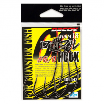 Крючки Decoy WORM 18 Hook Крючки Decoy WORM 18 Hook
