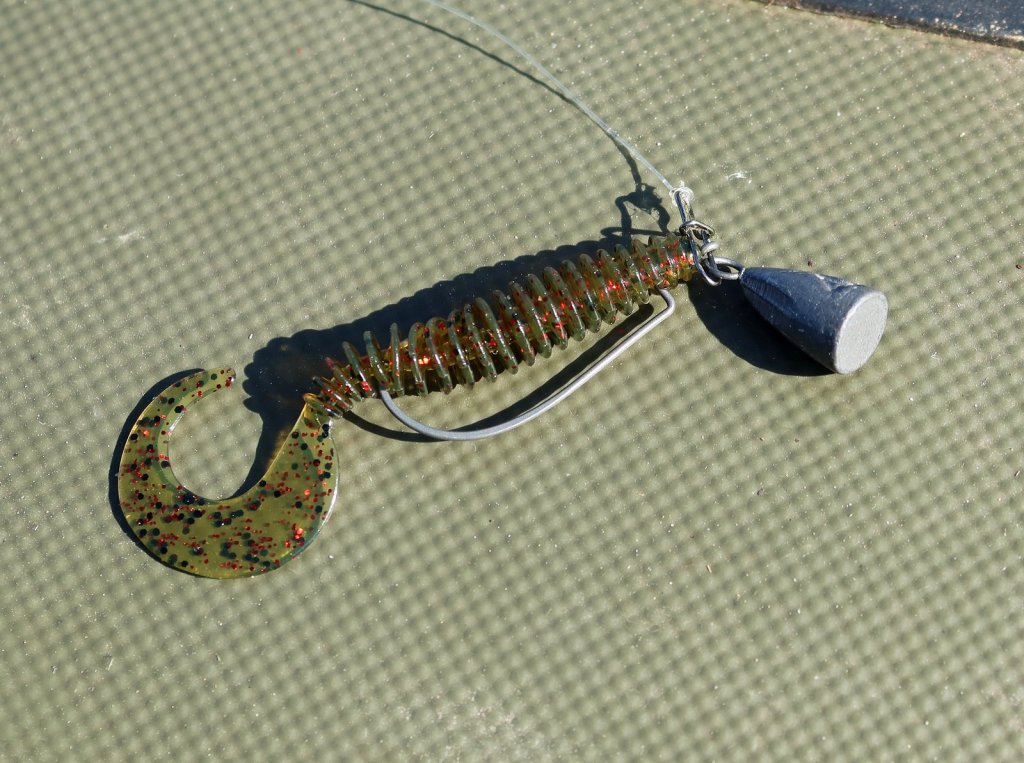 Твистер на оснастке джиг-риг