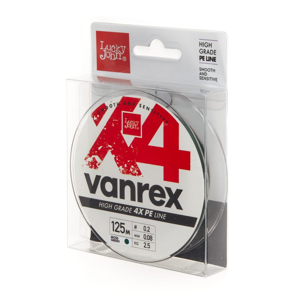 Леска плетеная Lucky John Vanrex х4 BRAID Moss Green 125м