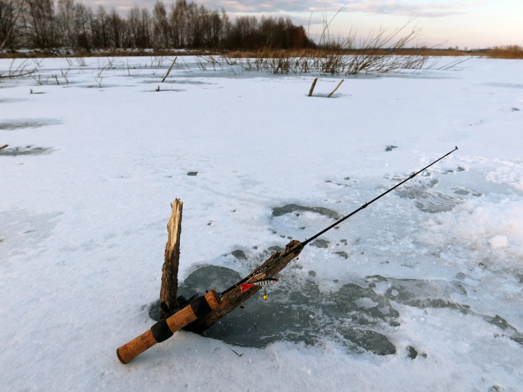 Снасть с балансиром у коряги