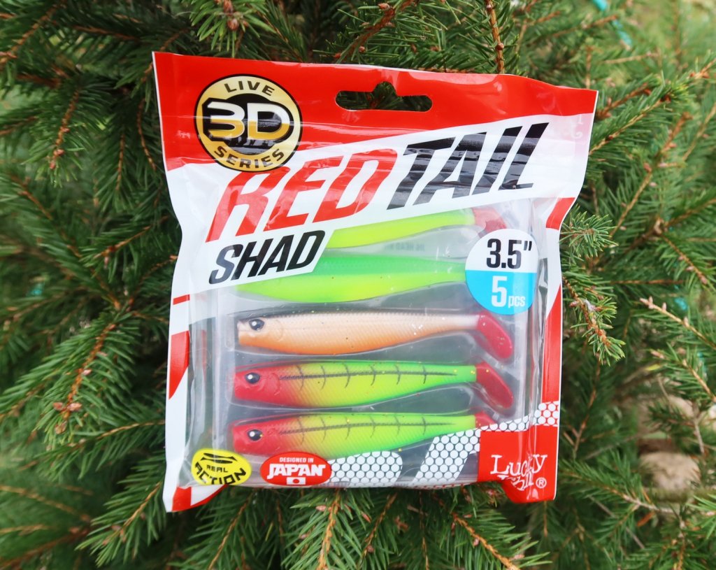 Упаковка приманок Lucky John Red Tail Shad